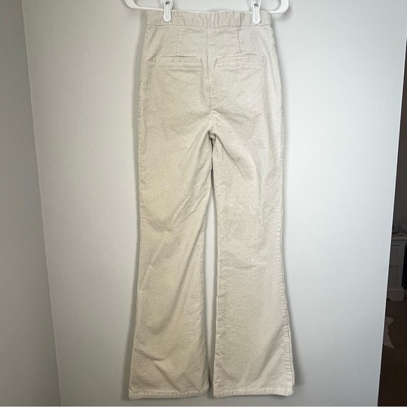 H&M Beige Cream Corduroy Flare Pants Size 4 - Picture 6 of 11